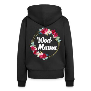Wöd Mama Österreich Beste Mama Mutter Mutti - Frauen Premium Bio Hoodie - Schwarz - Hinten - Julia (174cm)