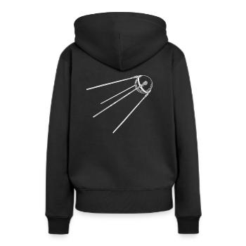Spoutnik URSS satellite Union soviétique Russie - Sweat à capuche Premium bio Femme - noir - Dos - Julia (174cm)