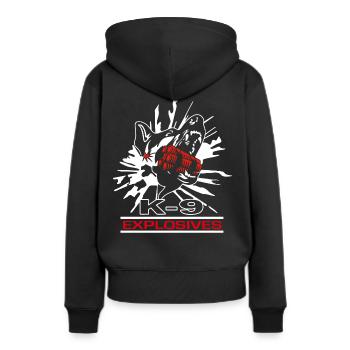 Explosives Diensthund Sprengstoff TNT Spürhund - Frauen Premium Bio Hoodie - Schwarz - Hinten - Julia (174cm)