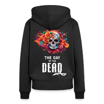 Mystic Statement-Shirt: Day Of The Dead - Frauen Premium Bio Hoodie - Schwarz - Hinten - Julia (174cm)