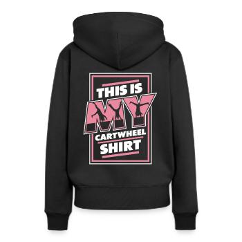 Turnen Turner - Frauen Premium Bio Hoodie - Schwarz - Hinten - Julia (174cm)