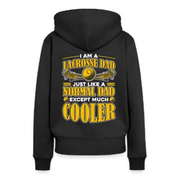 Lacrosse Sport Lacrosse Spieler - Frauen Premium Bio Hoodie - Schwarz - Hinten - Julia (174cm)