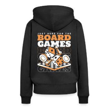 Jeux de société Jeux de société Jeux de société - Sweat à capuche Premium bio Femme - noir - Dos - Julia (174cm)