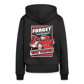 Abschleppwagen Truck Abschlepper - Frauen Premium Bio Hoodie - Schwarz - Hinten - Julia (174cm)