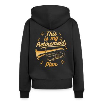 Tuba Tuba lecteur - Sweat à capuche Premium bio Femme - noir - Dos - Julia (174cm)