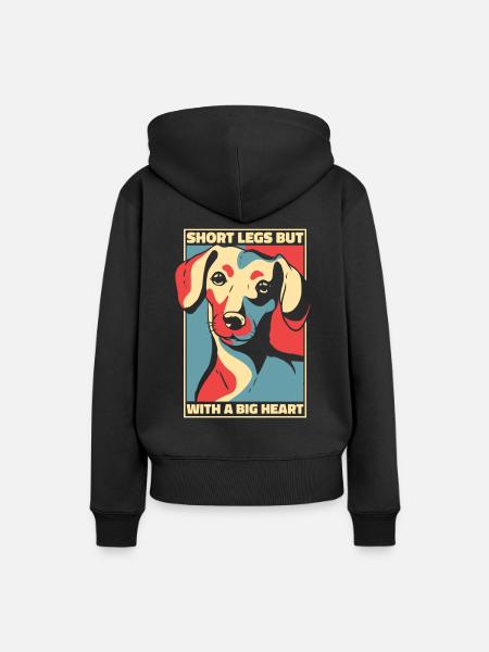 Dackel Hund - Frauen Premium Bio Hoodie - Schwarz