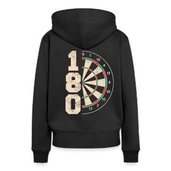 Fléchettes Fléchettes Joueur de fléchettes Fléchettes - Sweat à capuche Premium bio Femme - noir - Dos - Julia (174cm)