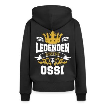 Allemagne de l’Est Ossi de l’Est RDA Patrie Bloc de l’Est - Sweat à capuche Premium bio Femme - noir - Dos - Julia (174cm)