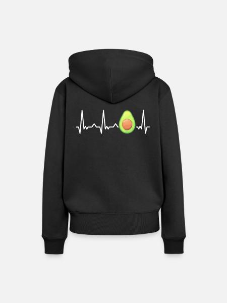Avocado Frucht Vegan Vegetarier Veganer Avocados - Frauen Premium Bio Hoodie - Schwarz