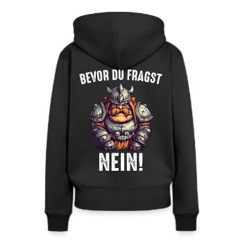 Deus Vult Kreuzritter Tempelritter Mittelalter - Frauen Premium Bio Hoodie - Schwarz - Hinten - Julia (174cm)