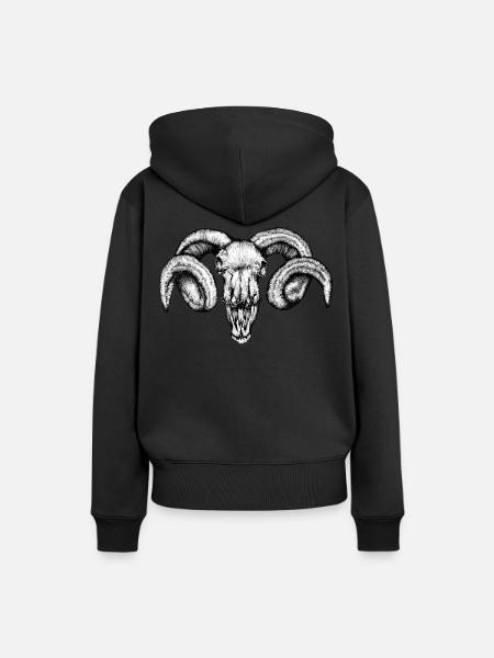 Widder - Frauen Premium Bio Hoodie - Schwarz