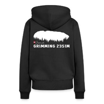 Grimming Berg Steiermark Austria Austria Flag - Women’s Premium Organic Hoodie - black - Back - Julia (174cm)