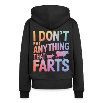 Végétarien Végétalien Végétarien Végétarien - Sweat à capuche Premium bio Femme - noir - Dos - Julia (174cm)