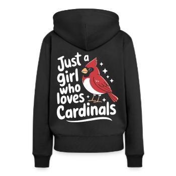 Cardinal Rouge Cardinal Vogel Rouge Cardinal - Sweat à capuche Premium bio Femme - noir - Dos - Julia (174cm)