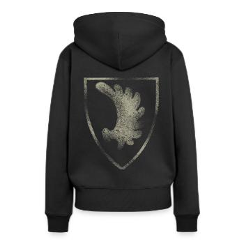 Elchschaufel Prusse Orientale Königsberg cadeau armoiries - Sweat à capuche Premium bio Femme - noir - Dos - Julia (174cm)