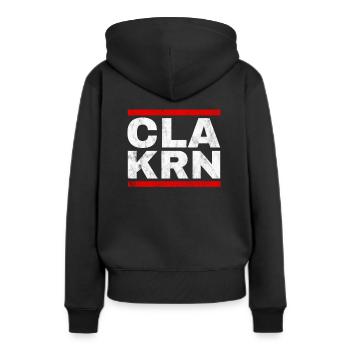 Cola Korn - Frauen Premium Bio Hoodie - Schwarz - Hinten - Julia (174cm)