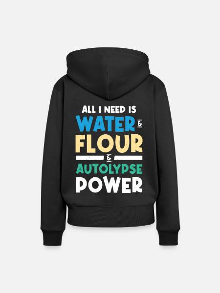 Funny Bread Baking - Frauen Premium Bio Hoodie - Schwarz