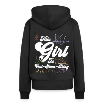 This Girl Is Out-Stem-Thing - Steminist - Women’s Premium Organic Hoodie - black - Back - Julia (174cm)