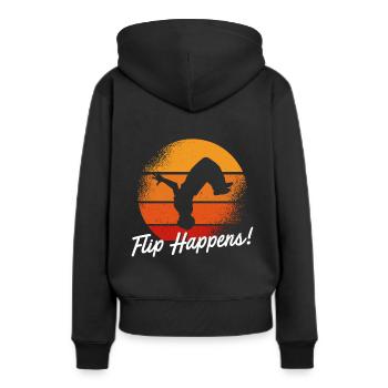 Parkour Design pour Freerunner | Freerunning - Sweat à capuche Premium bio Femme - noir - Dos - Julia (174cm)