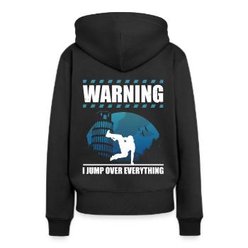 Parkour Design pour Freerunner | Freerunning - Sweat à capuche Premium bio Femme - noir - Dos - Julia (174cm)