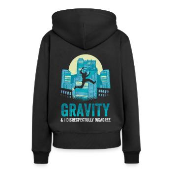Parkour Design pour Freerunner | Freerunning - Sweat à capuche Premium bio Femme - noir - Dos - Julia (174cm)
