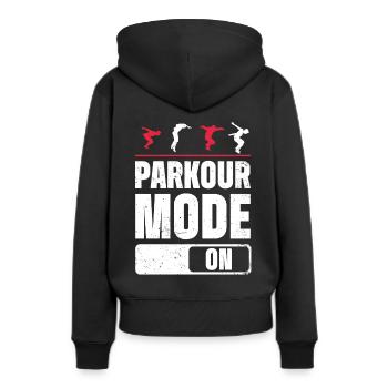 Parkour Design pour Freerunner | Freerunning - Sweat à capuche Premium bio Femme - noir - Dos - Julia (174cm)