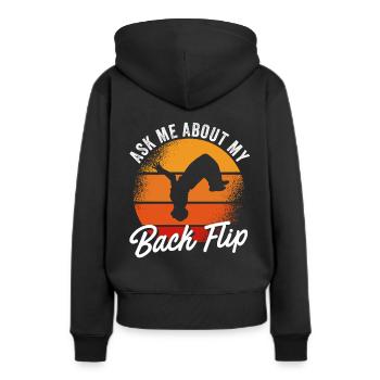 Parkour Design pour Freerunner | Freerunning - Sweat à capuche Premium bio Femme - noir - Dos - Julia (174cm)