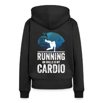 Parkour Design pour Freerunner | Freerunning - Sweat à capuche Premium bio Femme - noir - Dos - Julia (174cm)