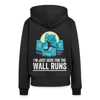 Parkour Design pour Freerunner | Freerunning - Sweat à capuche Premium bio Femme - noir - Dos - Julia (174cm)