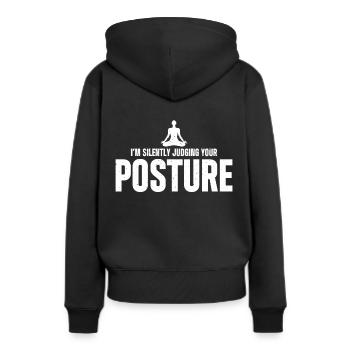 Massage Therapist - Frauen Premium Bio Hoodie - Schwarz - Hinten - Julia (174cm)