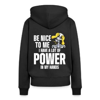 Massage Therapist - Frauen Premium Bio Hoodie - Schwarz - Hinten - Julia (174cm)