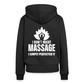 Massage Therapist - Frauen Premium Bio Hoodie - Schwarz - Hinten - Julia (174cm)
