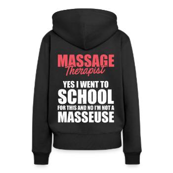 Massage Therapist - Frauen Premium Bio Hoodie - Schwarz - Hinten - Julia (174cm)