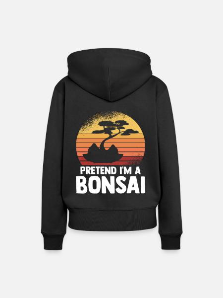 Bonsai Tree - Frauen Premium Bio Hoodie - Schwarz