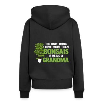 Bonsai Tree Grandma - Women’s Premium Organic Hoodie - black - Back - Julia (174cm)