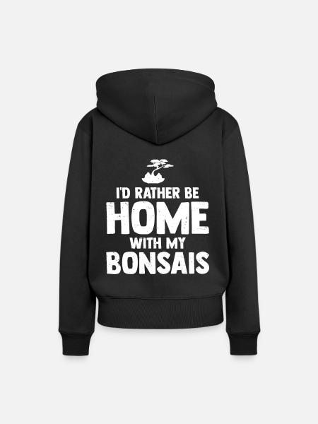 Bonsai Tree - Frauen Premium Bio Hoodie - Schwarz