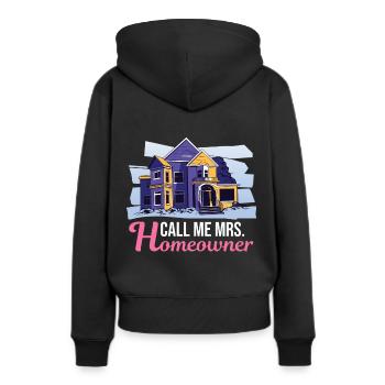 Housewarming Party | Mrs Homeowner - Women’s Premium Organic Hoodie - black - Back - Julia (174cm)