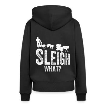 Traîneau à chiens | Mushing - Sweat à capuche Premium bio Femme - noir - Dos - Julia (174cm)