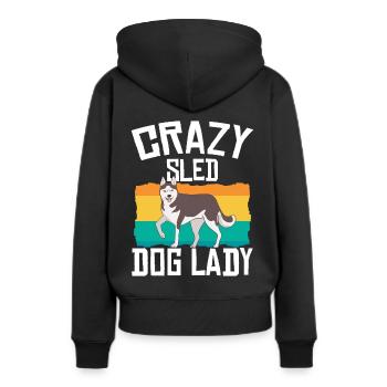 Traîneau à chiens | Dame Mushing - Sweat à capuche Premium bio Femme - noir - Dos - Julia (174cm)