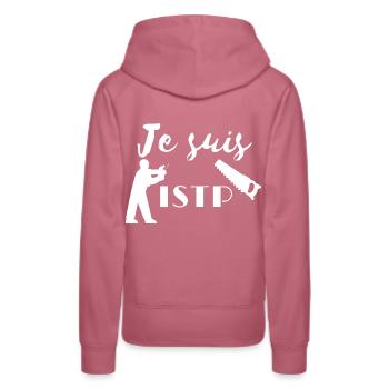 ISTP Personality - Women’s Premium Organic Hoodie - mauve - Back - Isabella (175cm)