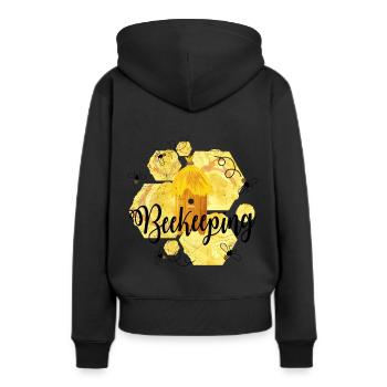 Imker - Imkerei - Imkern - Frauen Premium Bio Hoodie - Schwarz - Hinten - Julia (174cm)