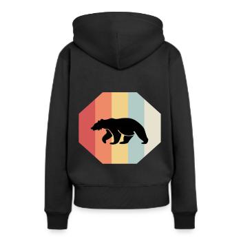 bär - Sweat à capuche Premium bio Femme - noir - Dos - Julia (174cm)