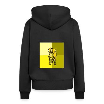 Chiens et chiens - Sweat à capuche Premium bio Femme - noir - Dos - Julia (174cm)