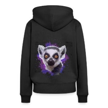 maki - Sweat à capuche Premium bio Femme - noir - Dos - Julia (174cm)