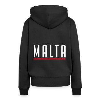 Malte - Sweat à capuche Premium bio Femme - noir - Dos - Julia (174cm)