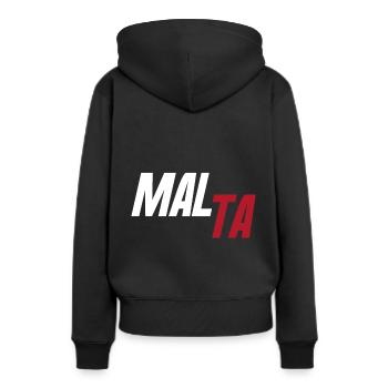 Malte pays et pays - Sweat à capuche Premium bio Femme - noir - Dos - Julia (174cm)