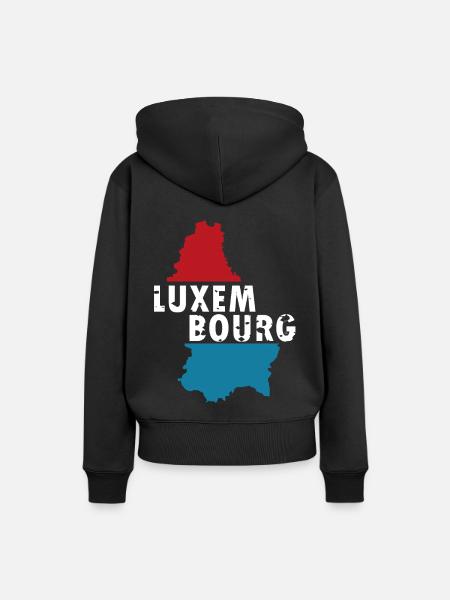 Luxemburg - Frauen Premium Bio Hoodie - Schwarz
