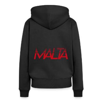 Malte - Sweat à capuche Premium bio Femme - noir - Dos - Julia (174cm)