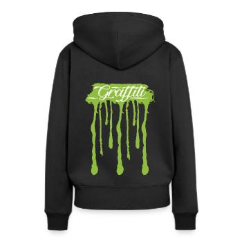 Graffiti graffiti - Sweat à capuche Premium bio Femme - noir - Dos - Julia (174cm)