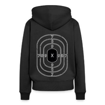 tirer - Sweat à capuche Premium bio Femme - noir - Dos - Julia (174cm)